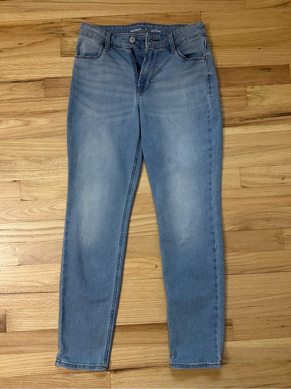 Size 2 Petite Light Wash Straight Leg Jeans